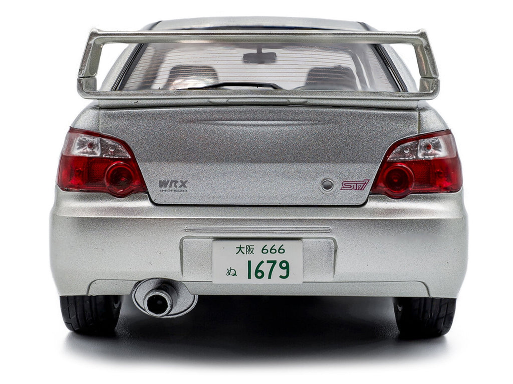 2004 Subaru Impreza WRX STI RHD (Right Hand Drive) Premium Silver Effect 1/18 Diecast Model Car by Solido
