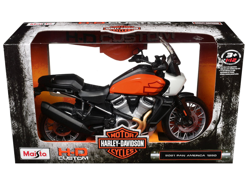 Maisto Harley Davidson Kids Scale Diecast Bike, Metal Orange