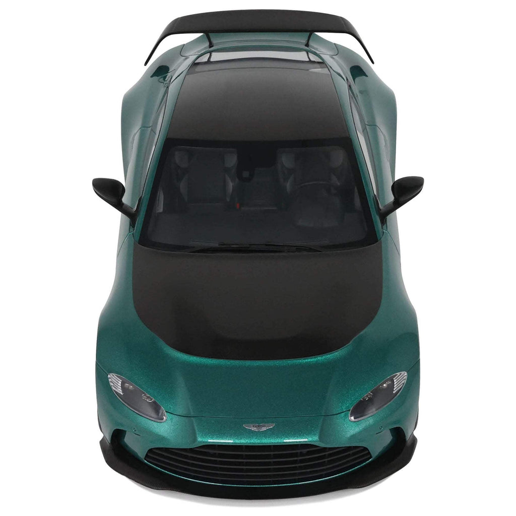 2023 Aston Martin Vantage V12 British Racing Green with Black Hood and Top 1/18 Model Car by GT Spirit