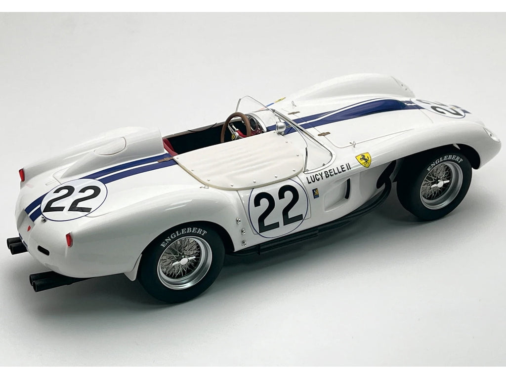 Ferrari 250 TR Pontoon-Fender #22 "Team Ed Hugus" "24 Hours of Le Mans" (1958) w/Case 1/18 Model Car by Tecnomodel.