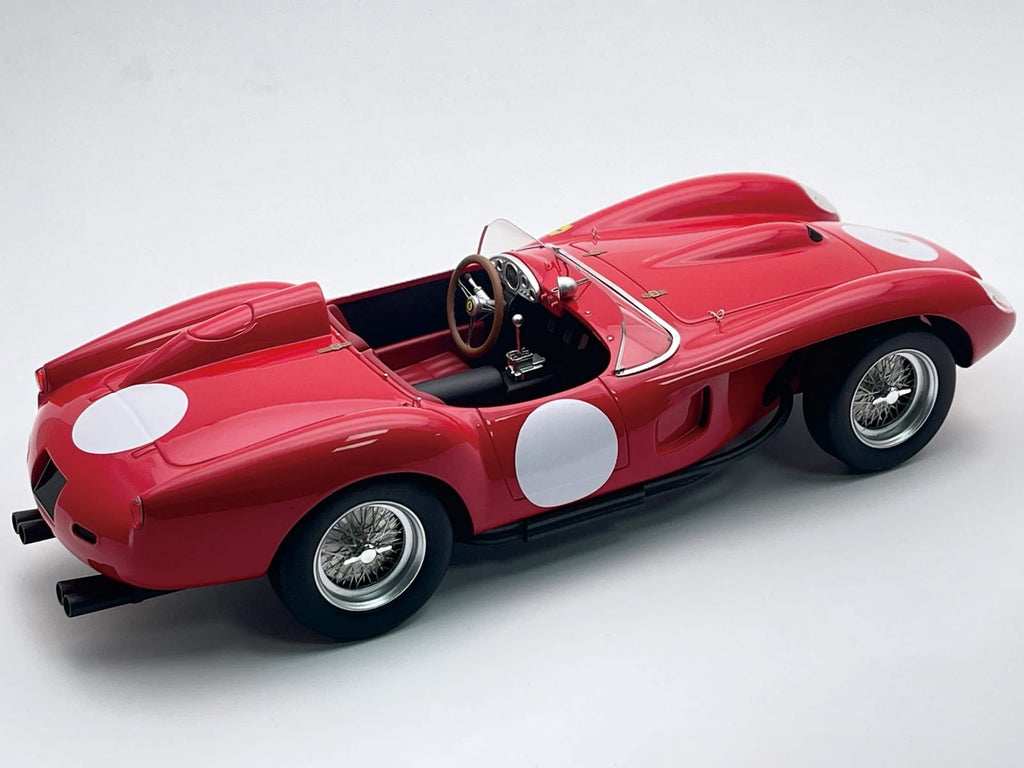 Ferrari 250 TR Pontoon-Fender "Press Clienti Corsa 1958" Rosso Corsa Red w/White Graphics w/Case 1/18 Model Car by Tecnomodel.