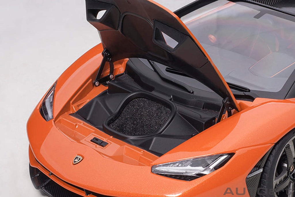 Lamborghini Centenario Arancio Argos / Pearl Orange with Carbon Top 1/18 Model Car by Autoart