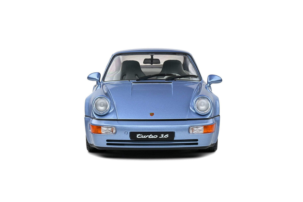 1990 Porsche 911 (964) Turbo Horizon Blue Metallic 1/18 Die Cast Model Car by Solido