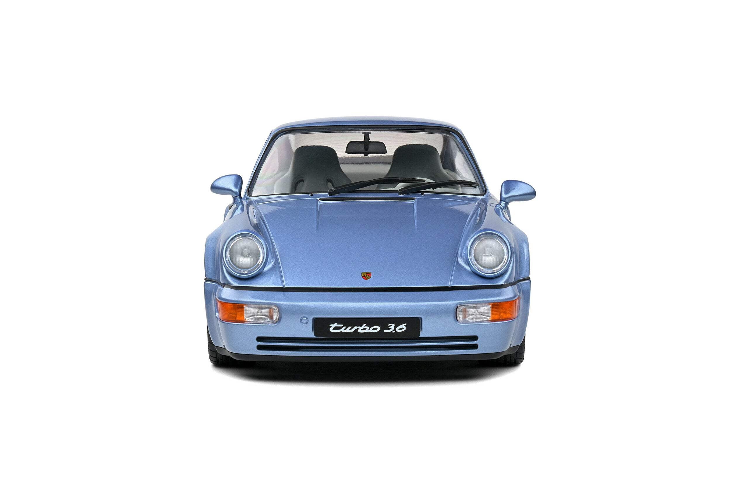 1990 Porsche 911 (964) Turbo Horizon Blue Metallic 1/18 Die Cast Model Car by Solido