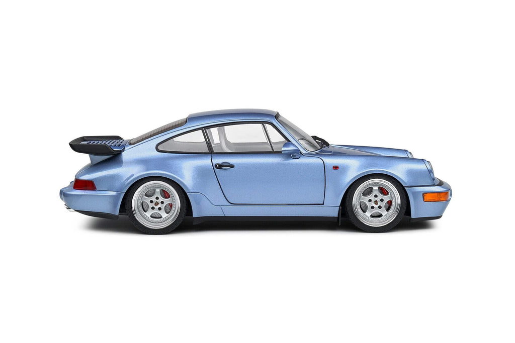 1990 Porsche 911 (964) Turbo Horizon Blue Metallic 1/18 Die Cast Model Car by Solido