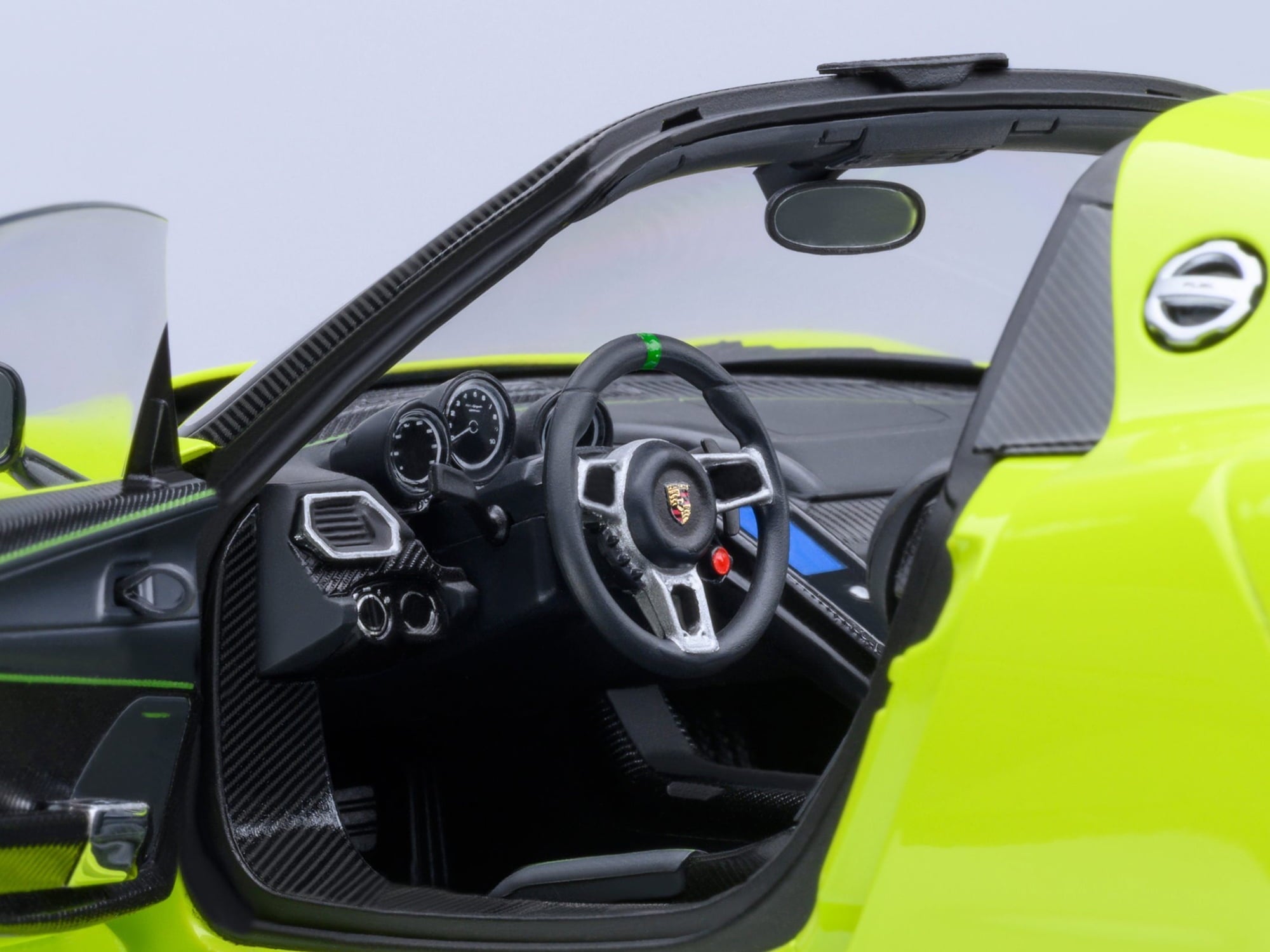 Porsche 918 Spyder "Weissach Package" Acid Green 1/18 Model Car by Autoart