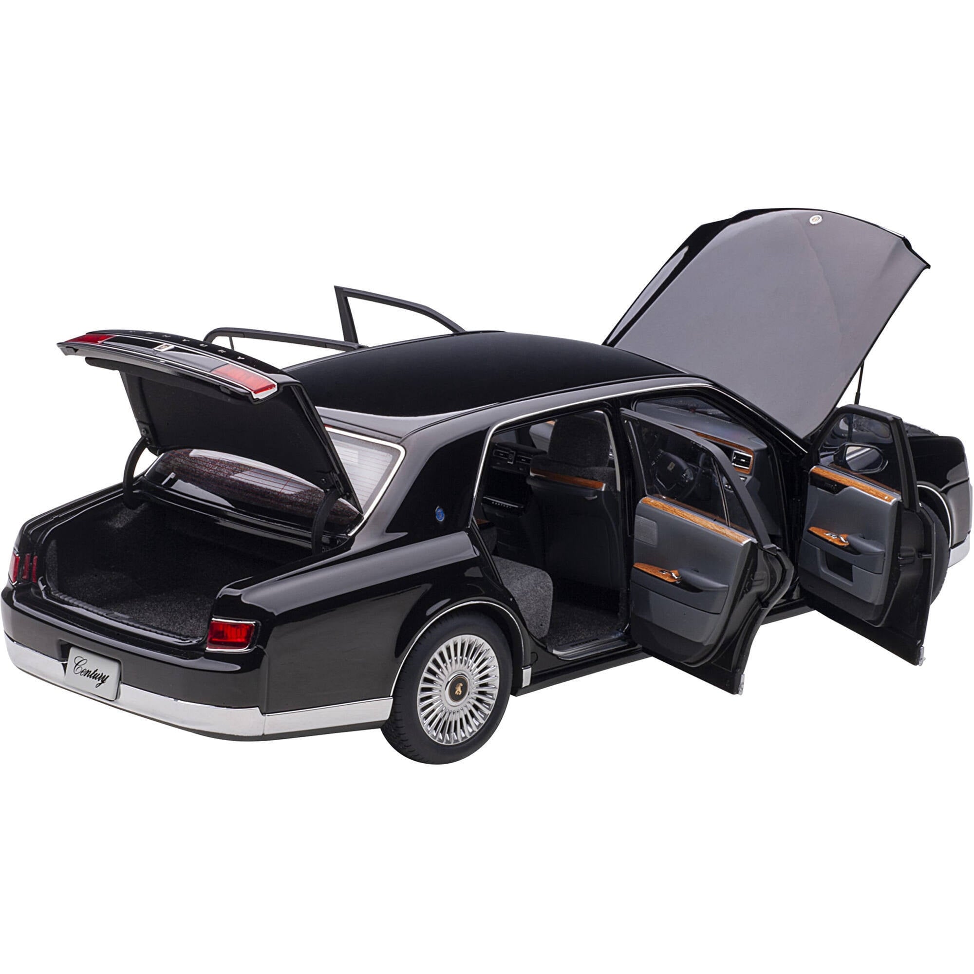 Toyota Century RHD (Right Hand Drive) Black 1/18 Model Car by Autoart