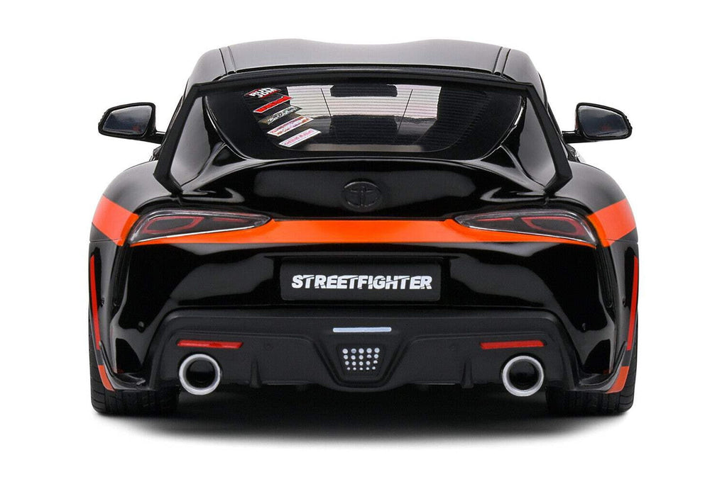 2024 Toyota GR Supra "StreetFighter" Orange and Black 1/18 Diecast Model Car by Solido