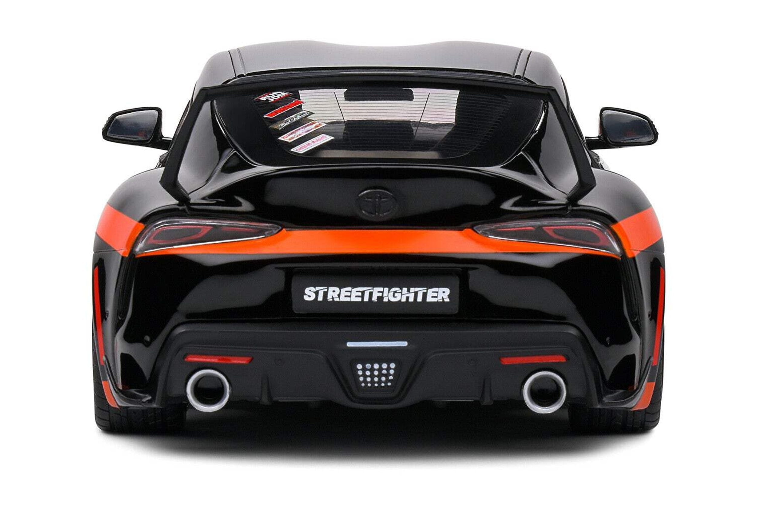 2024 Toyota GR Supra "StreetFighter" Orange and Black 1/18 Diecast Model Car by Solido