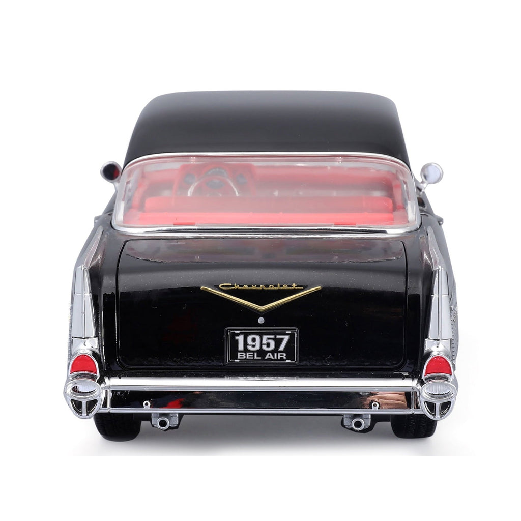 1957 Chevrolet Bel Air Coupe Black with Red Interior "Special Edition" Series 1/18 Diecast Model Car by Maisto â€?Adult Collectible