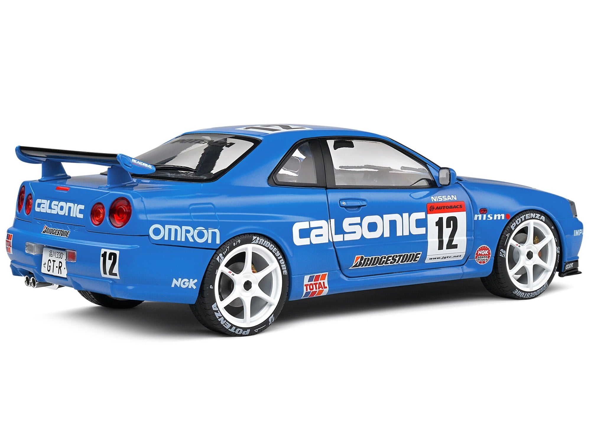 Solido 2000 Nissan GT-R (R34) Streetfighter Calsonic Tribute Blue RHD 1:18