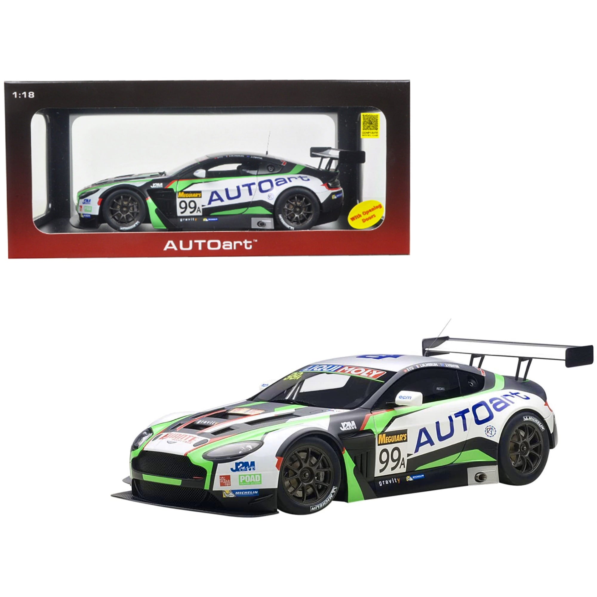 Autoart 81507 Aston Martin V12 Vantage Bathurst 12hour Endurance Race 2015 No.99 JM. Merlin - J. Venter - F. Yu 1-18 Model Car