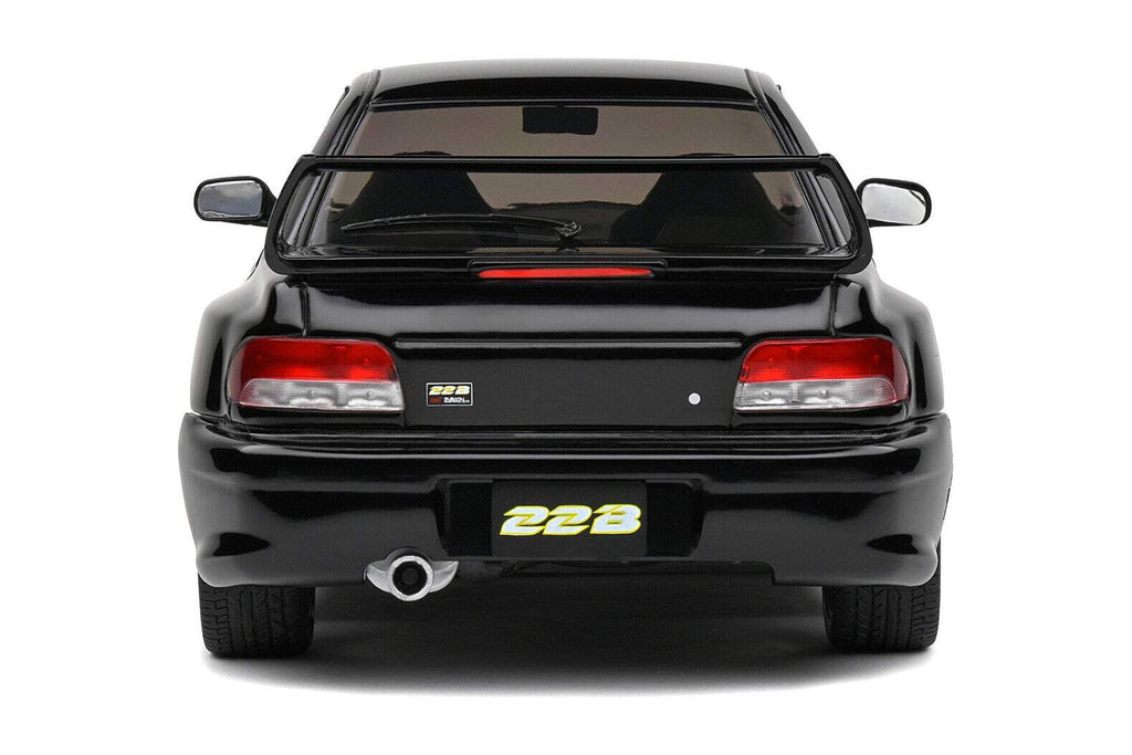 1998 Subaru Impreza 22B RHD (Right Hand Drive) Black with Gold Wheels 1/18 Diecast Model Car by Solido