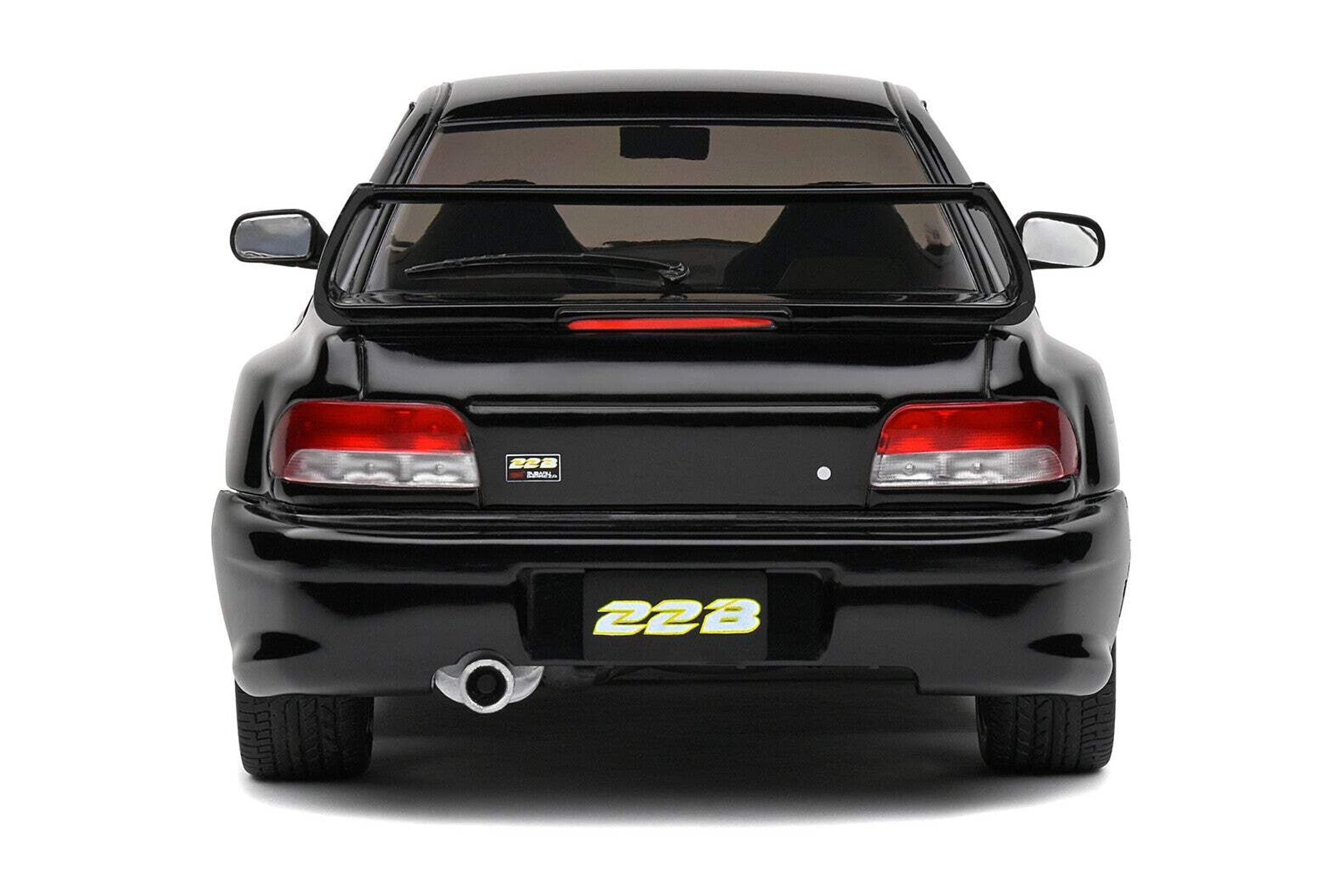 1998 Subaru Impreza 22B RHD (Right Hand Drive) Black with Gold Wheels 1/18 Diecast Model Car by Solido